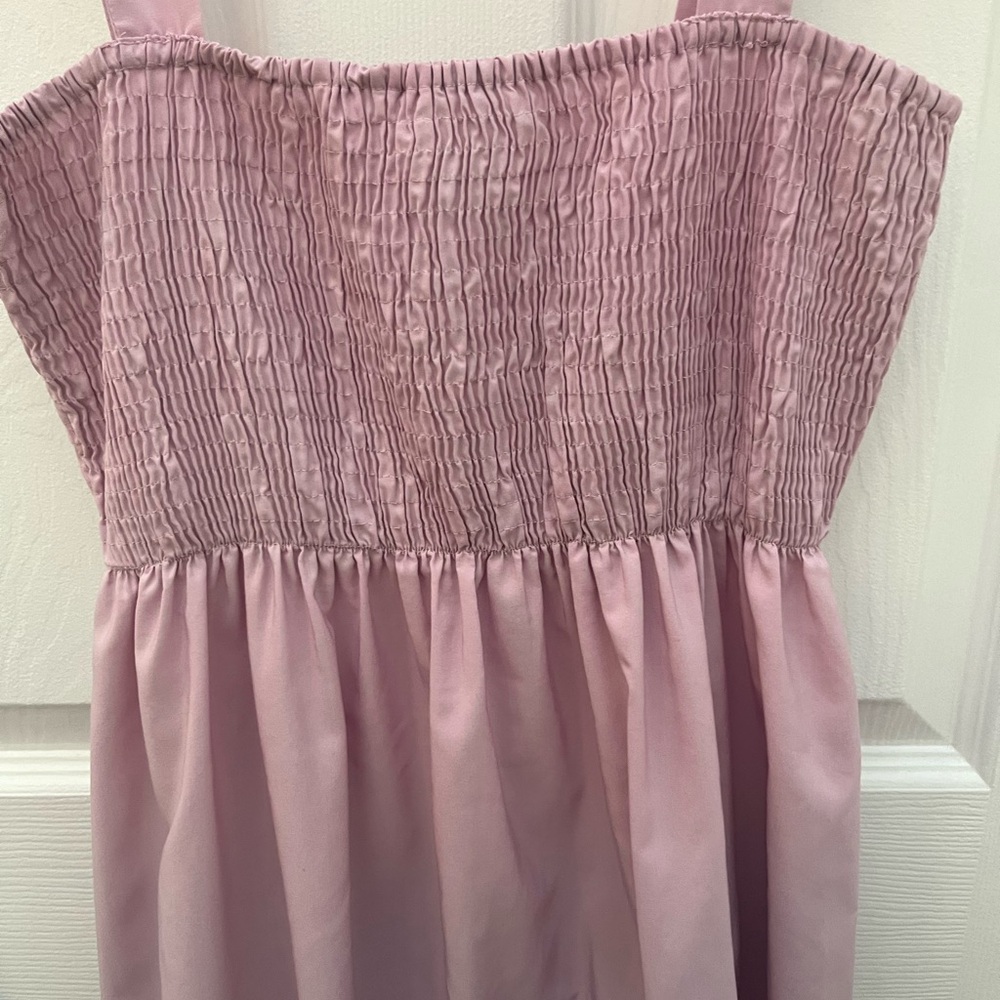 Zara Light Pink Tiered Smocked Maxi Dress - Picture 10 of 15